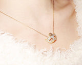 Mystic Mask Golden Crystal Necklace