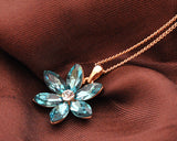 Lucky Six-leaf Flower Crystal Necklace