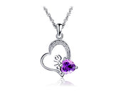 Forever Love 925 Sterling Silver Crystal Necklace