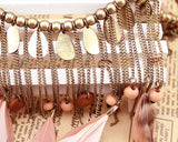 Bohemian Feather Copper Bead Necklace