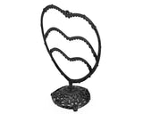 Heart Shaped Jewelry Organizer Earring Holder - Black