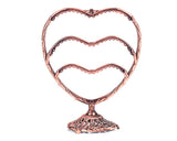 Heart Shaped Jewelry Organizer Earring Holder - Bronze