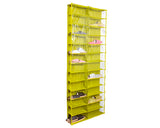 26 Pockets Foldable Over the Door Shoe Rack Storage Organizer - Green