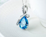 Teardrop Series Blue Crystal Jewelry Set