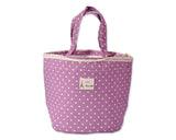 Insulated Thermal Drawstring Closure Dot Picnic Lunch Bag