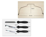 Turntable with 3 Palette Knives and Cutting Wire Cake Decorating Tool Set