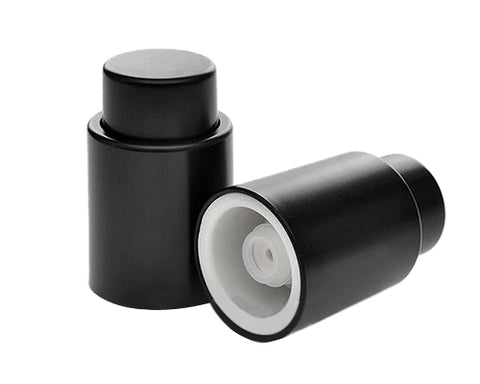 One-Handed Wine Vacuum Stopper - Black