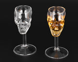 2 Pcs 75ml Crystal Skull Wine Glass