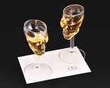 2 Pcs 75ml Crystal Skull Wine Glass