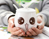 2 Pcs Facial Expression Series Ceramic Coffee Cup