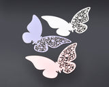 150 Pcs Wine Glass Paper Cards for Wedding Party - Butterfly