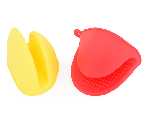 2 Pieces Silicone Pot Holders Oven Mitt Pinch Grip - A