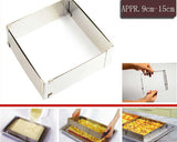 Adjustable Stainless Steel Square Cake Mold for Baking