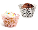 Laser Cut Cupcake Wrappers Cake Decoration for Wedding Baby Shower