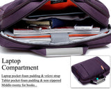 15.6&quot; Nylon Shoulder Bag with Detachable Shoulder Strap - Purple