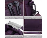 15.6&quot; Nylon Shoulder Bag with Detachable Shoulder Strap - Purple