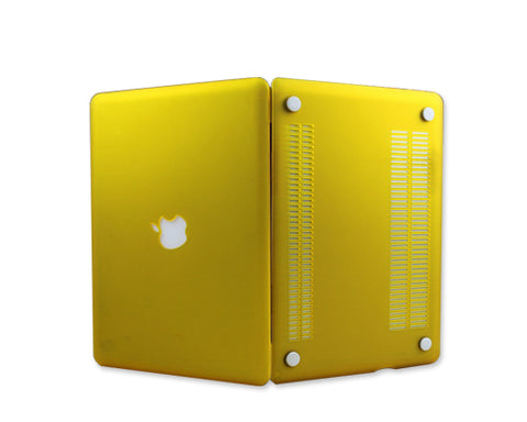 Matt Series 12&quot; MacBook Hollow-out Logo Hard Case - Yellow