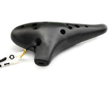 Handcrafted 12 Holes Alto C Ocarina - Black