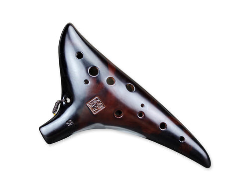 12 Holes Alto C Ocarina - Brown