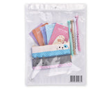 Funny Cats Stationery Set with Pencil Case, Pens and Sticky Notes - C