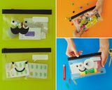 Mustache Stationery Set with Pencil Case, Pens and Sticky Notes