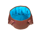 Collapsible Hiking Wash Basin - Brown