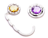 12 Pcs Colorful Folding Section Diamond Handbag Hook