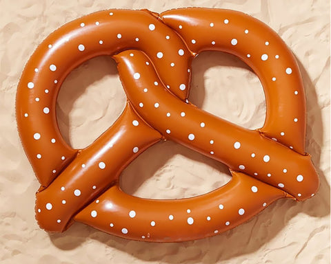 Giant Pretzel Inflatable Pool Float - Brown