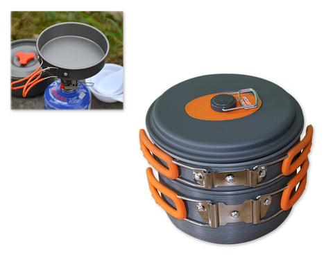 8 Pieces Portable Camping Cookware Set