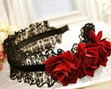 Lace Headband for Lolita Maid Cosplay Costume Party - Red