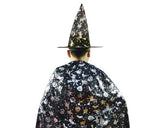 Halloween Party Costume Accessory Lady Kids Pumpkin Print Witch Hat