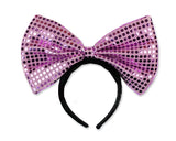 Party Costume Accessory Sequin-Sheen LED Flashing Bow Headband