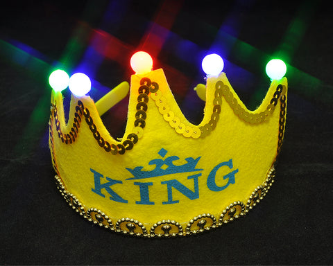 5 Bulbs Printed LED Crown for Birthday Party