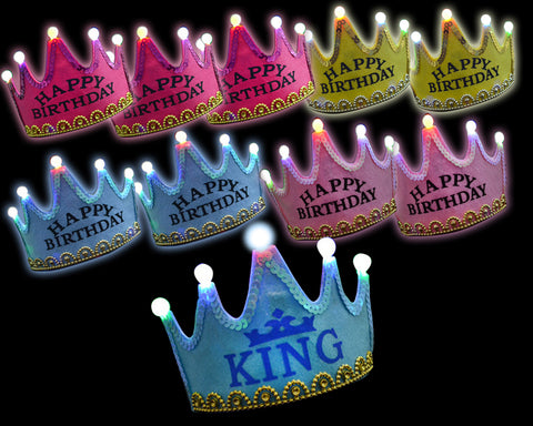 5 Bulbs Printed LED Crown for Birthday Party