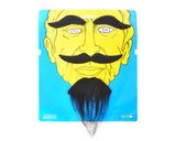 Self Adhesive Fake Mustaches and Eyebrow Set for Costume Party - Black