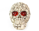 Halloween Decoration Terror Resin Skull Ornament w/ LED Light - Skull