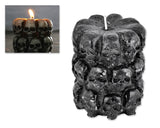 Halloween Decoration Smokeless Skull Horror Scary Candle - Black