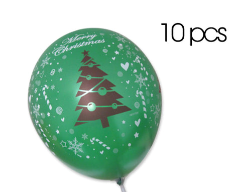 10 Pcs 12" Christmas Latex Balloons