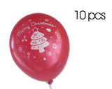 10 Pcs 12" Christmas Latex Balloons