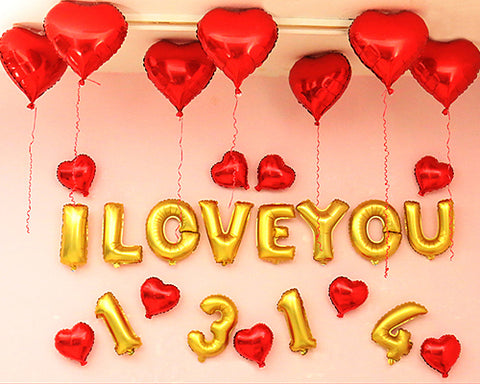 I Love You Series Decorative Foil Balloon