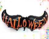 5 Pcs Halloween Party Decoration Bat Helium Foil Balloon Set