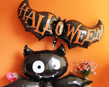 5 Pcs Halloween Party Decoration Bat Helium Foil Balloon Set