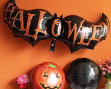 5 Pcs Halloween Party Decoration Bat Helium Foil Balloon Set