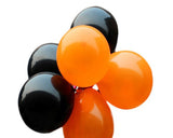 Black and Orange Latex Balloons Set with Air Pump for Halloween Party