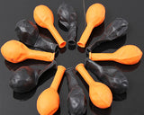 Black and Orange Latex Balloons Set with Air Pump for Halloween Party