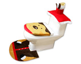 Toilet Seat Cover and Rug Set for Christmas Decoration