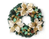 40cm Christmas Decoration Poinsettia Pine Cone Wreath