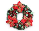 40cm Christmas Decoration Poinsettia Pine Cone Wreath