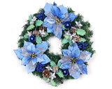 40cm Christmas Decoration Poinsettia Pine Cone Wreath