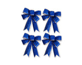 Christmas Party Decoration Ornaments 4 Pcs 10'' Glitter Bows